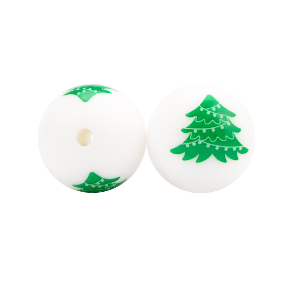 Cuentas de tema de Navidad de silicona de 10pcs al por mayor